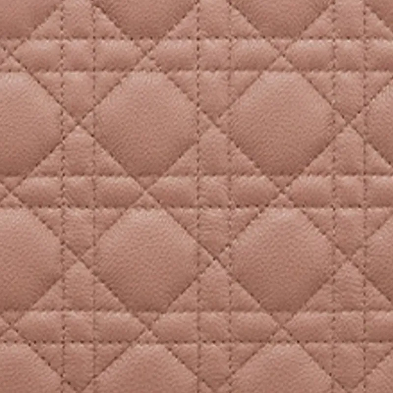 DIOR Caro Cow Leather Coin Purse Clutch Women's Rose Pink-4