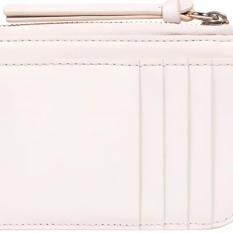 Chloe Bright Calfskin Wallet Trumpets Women's Gray-4