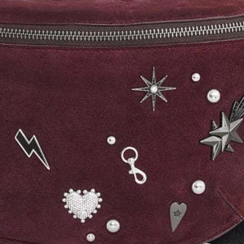 REBECCA MINKOFF Leather Fanny Pack Women's Garnet Red-4