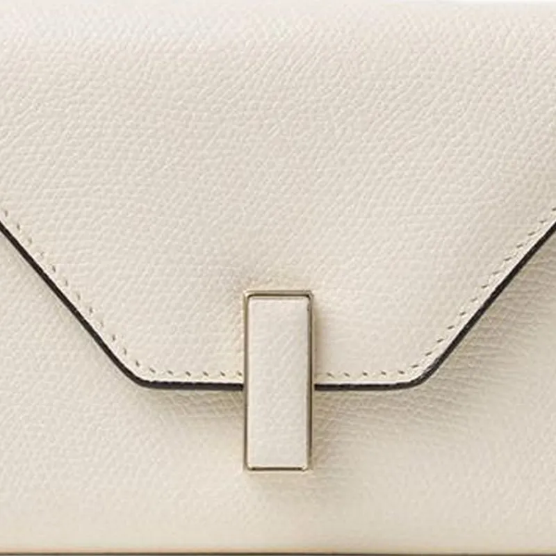 Valextra Iside Calfskin Wallet Unisex White-4