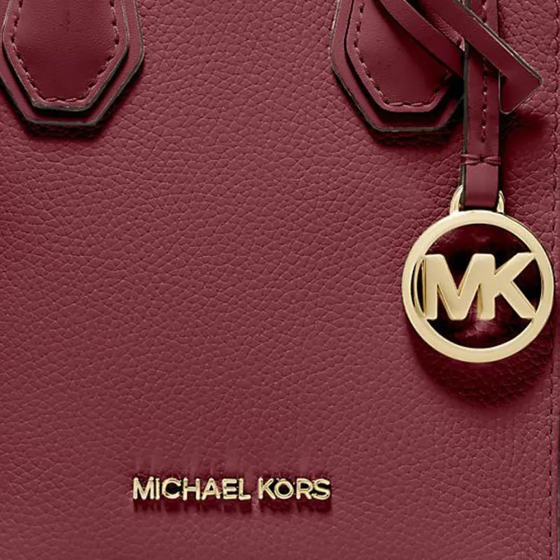 MICHAEL KORS Mercer Leather Shoulder Bag, Crossbody Bag Extra Small Women's Ox Blood-3