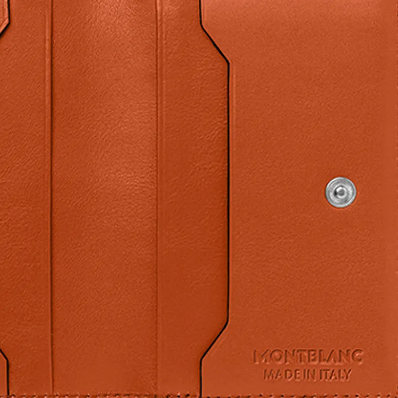 MONTBLANC Cow Leather Card Holder Men's Vibrant Orange-4