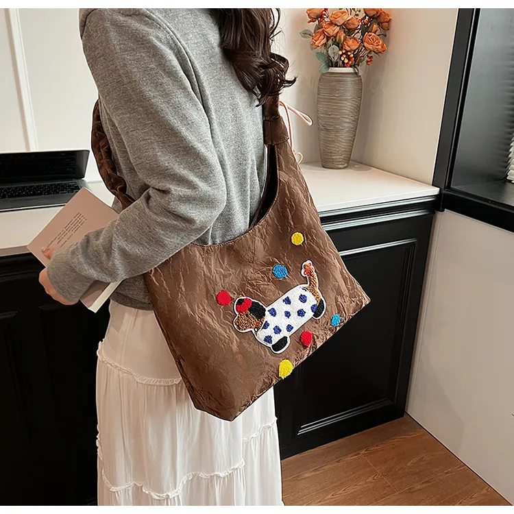 RIVMIND PU Shoulder Bag Regular Women's White/Silver/Black/Brown/Blue-6
