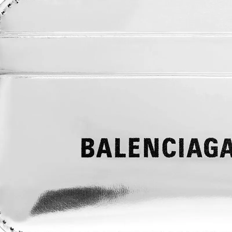 Balenciaga Women'ss Mirror Effect Card Holder Silver-4