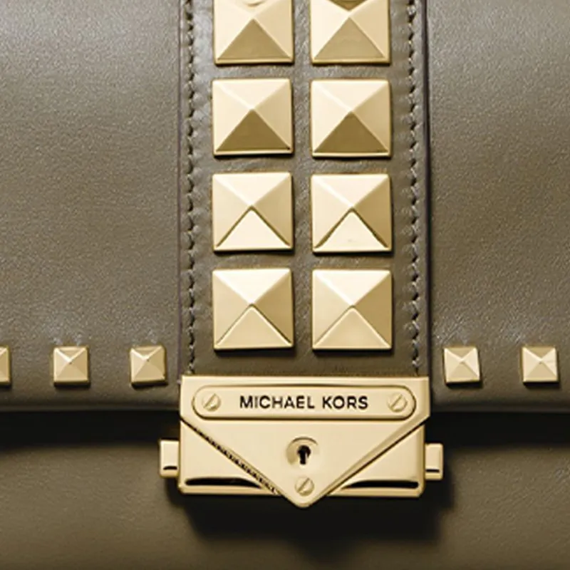 MICHAEL KORS Cece Leather Crossbody Bags Shoulder Bags Medium Size Women's Green-2