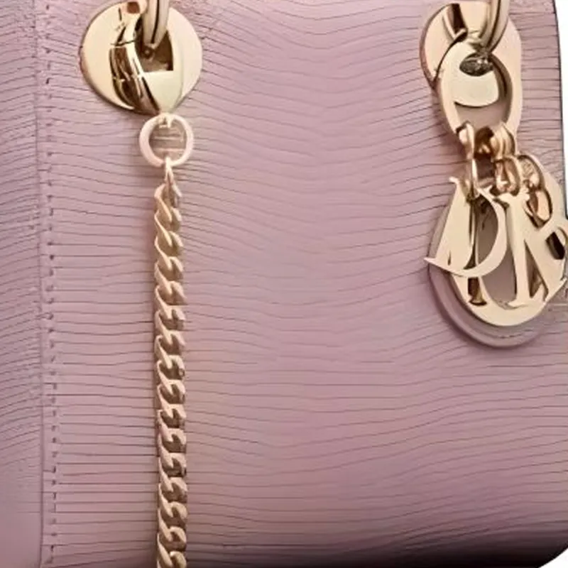DIOR Lady Dior Lizard Skin Lady Dior Bag, Shoulder Bag, Crossbody Bag, Handbag Mini Women's Begonia Pink-2