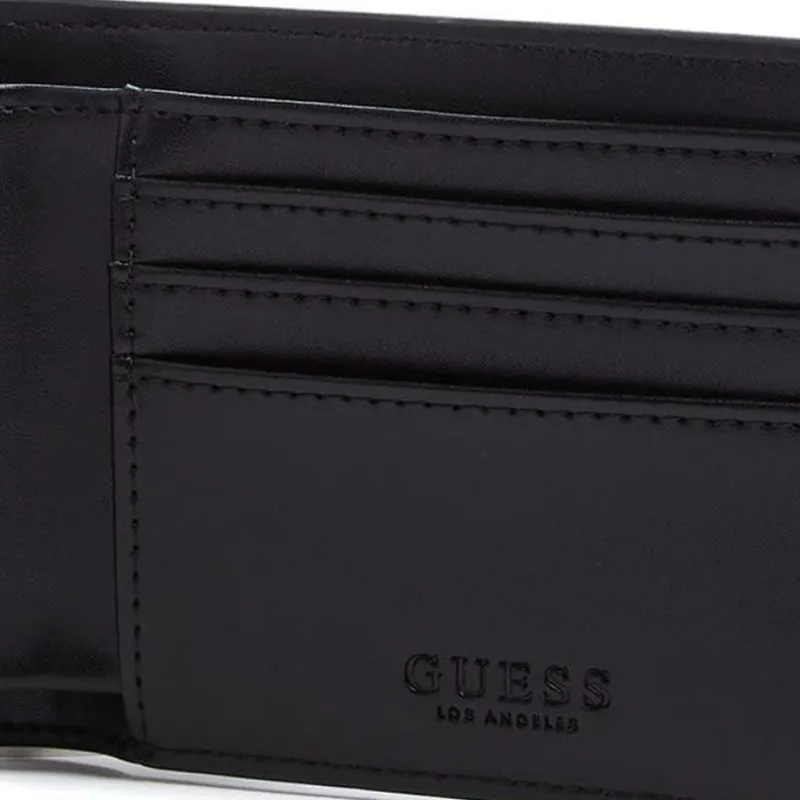 GUESS Artificial Leather Wallet Men's Black-3