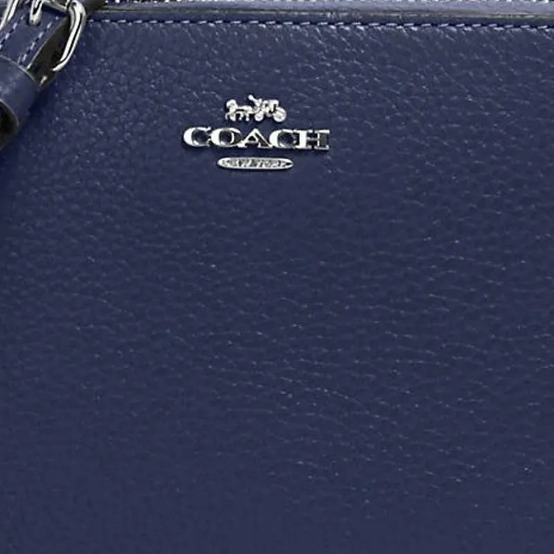 COACH Camera Leather Camera Bag, Crossbody Bag Small Size Women's Cobalt Blue-4