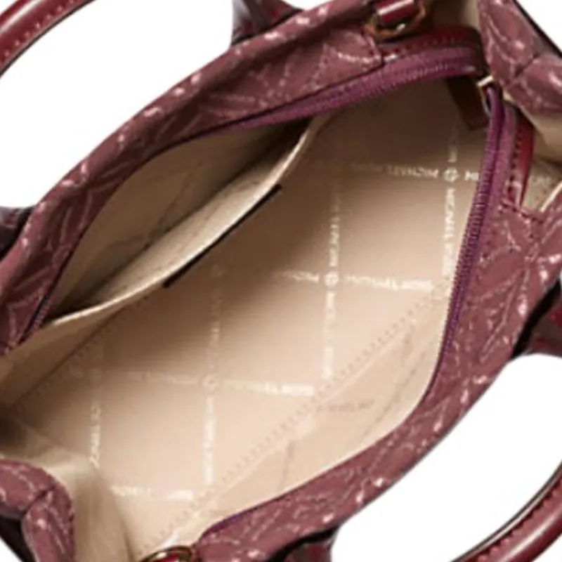 MICHAEL KORS Mirella Polyester Tote Bag Shopping Bag Shoulder Bag Crossbody Bag Handbag Small Size Women's Fuchsia-3