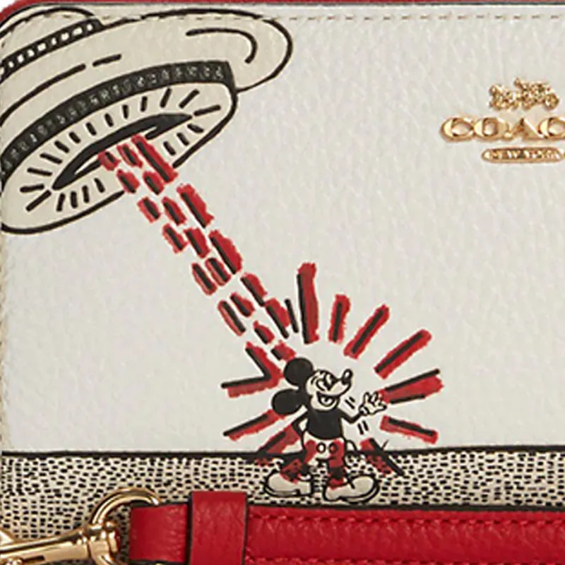 Disney X Keith Haring X COACH Zip Around Wallets-4