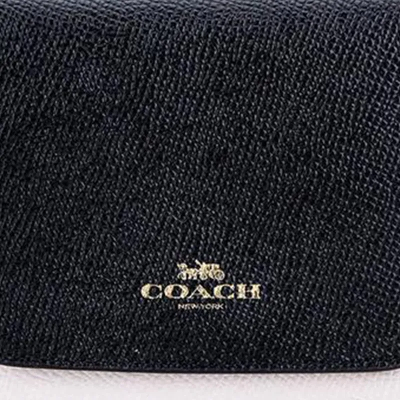 COACH Canvas With Leather Wallet Women's Black & White-3