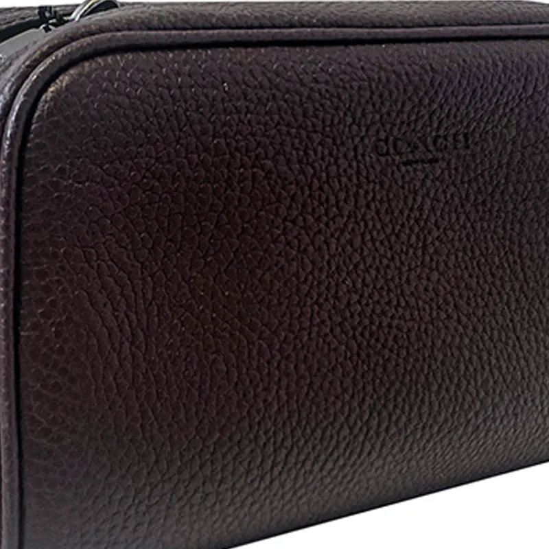 COACH Travel Kit Cow Leather Wallet Clutch Men's Purple-3