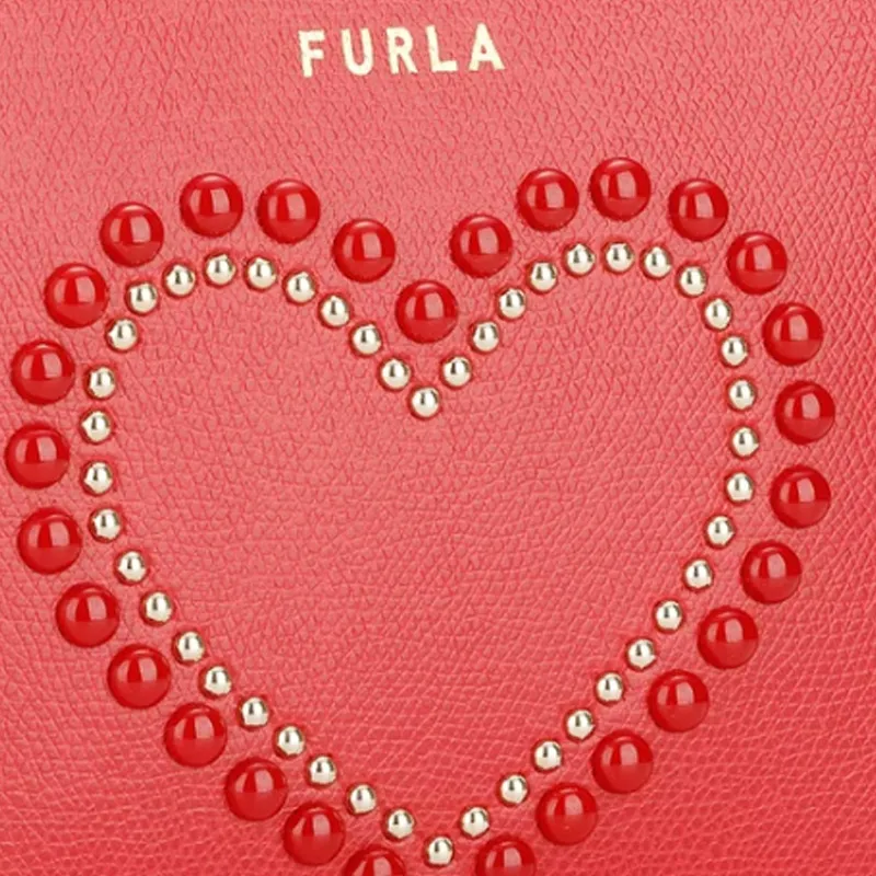 Furla Leather Crossbody Bag Mini Women's Red-4