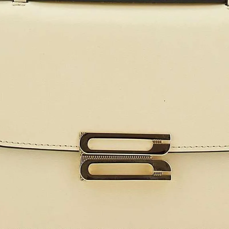 Victoria Beckham Calfskin Crossbody Bag, Shoulder Bag Mini Women's Beige-4