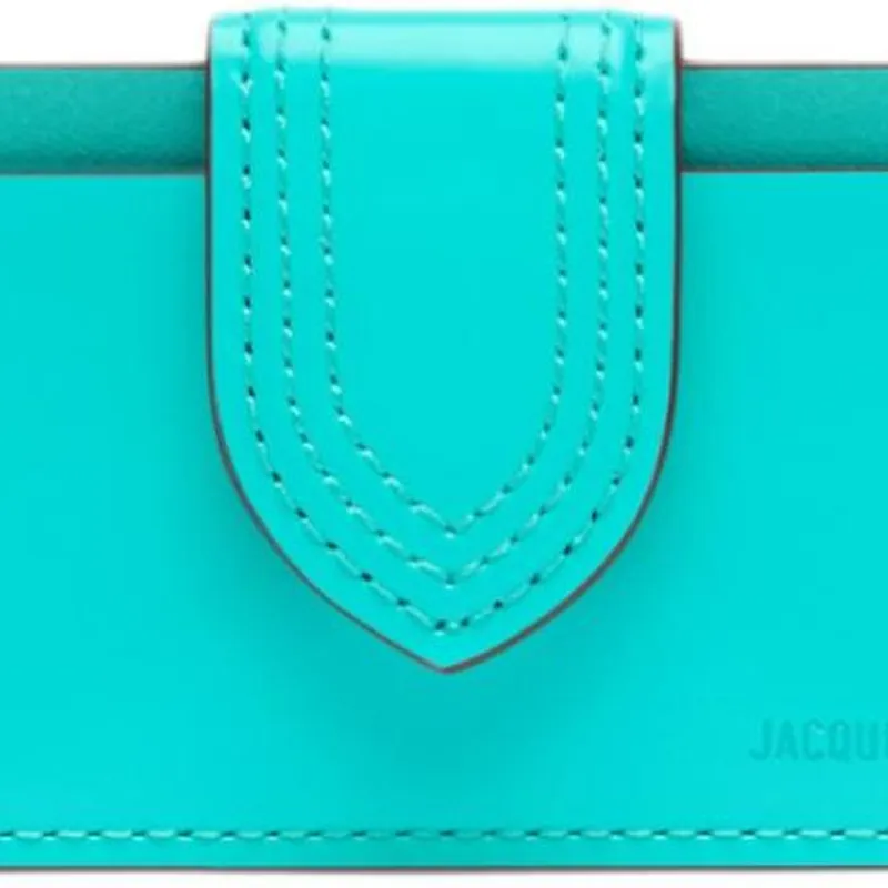 Jacquemus Cow Leather Wallet, Card Holder Women's Turquoises-4