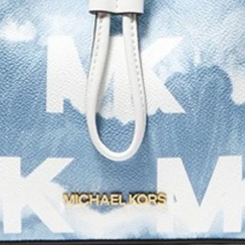 MICHAEL KORS Suri Canvas Bucket Bag, Shoulder Bag, Crossbody Bag, Handbag Trumpets Women's Sky Blue-3