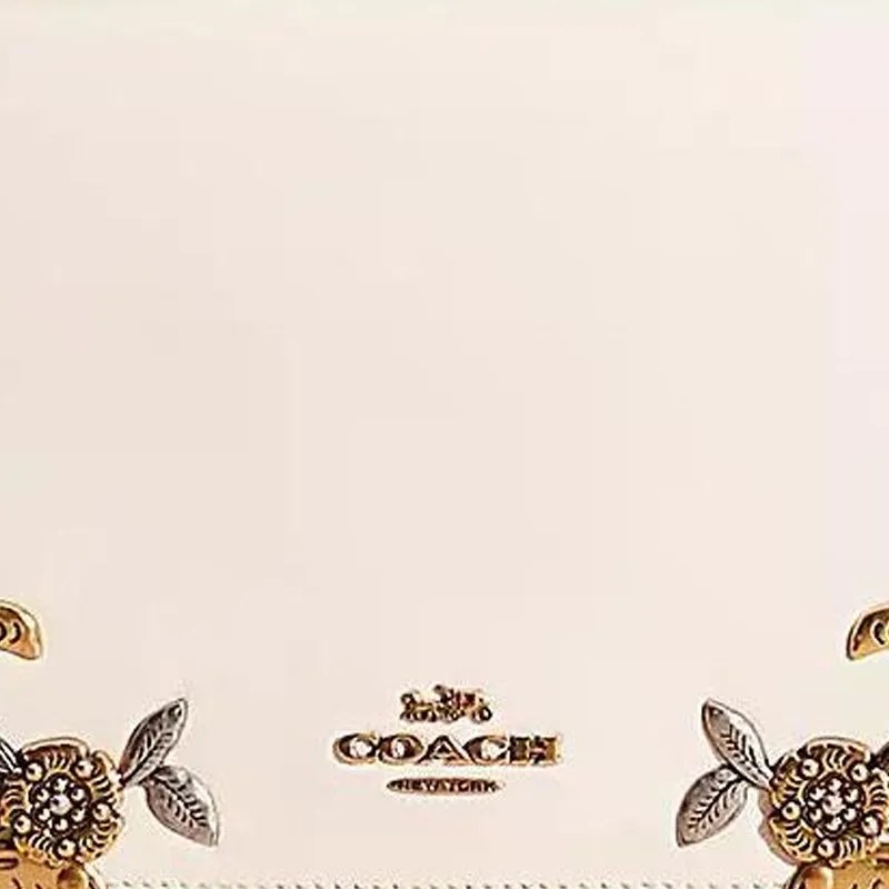 COACH Callie Glove Tanning Crossbody Bag Shoulder Bag Women's Brass & Chalk White-1