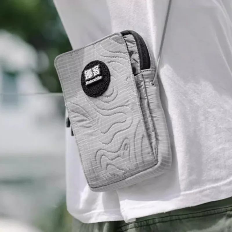 NATUREHIKE Polyamide One Shoulder Crossbody Cell Phone Pouch Mini Unisex Dusty Purple/Cool Gray-7
