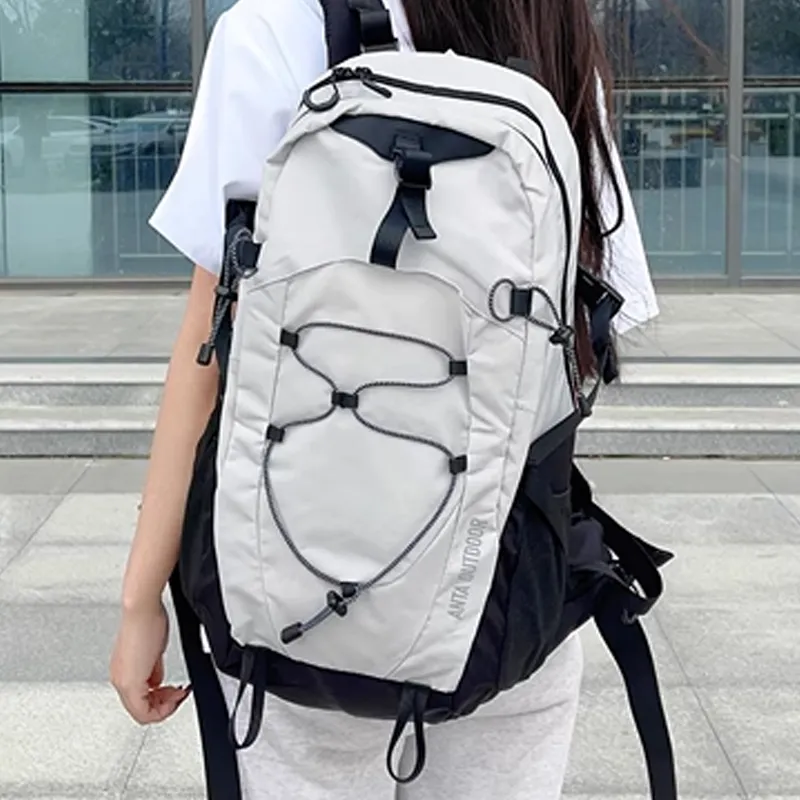 Anta Outdoor Collection Mountaineering Bag Outdoor Bag Polyester 26L Night Mist Gray Unisex-3