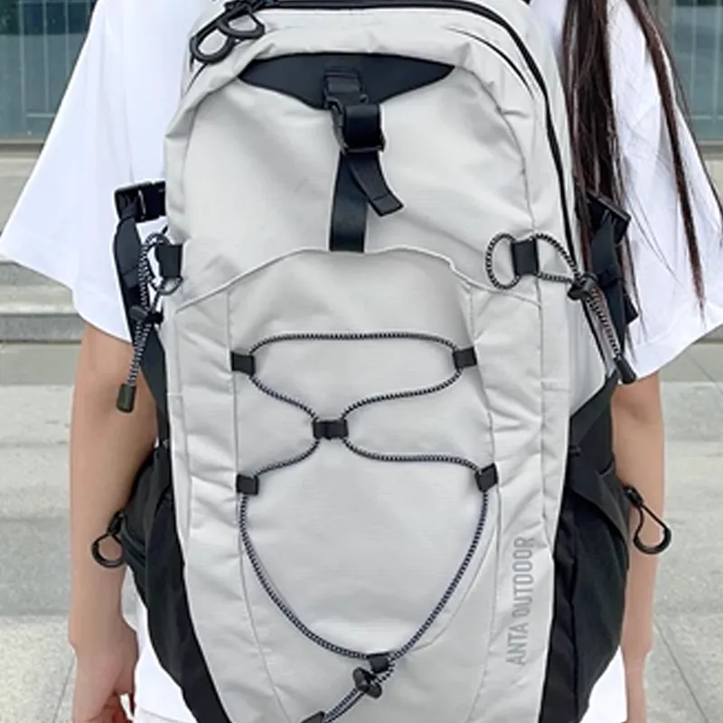 Anta Outdoor Collection Mountaineering Bag Outdoor Bag Polyester 26L Night Mist Gray Unisex-4