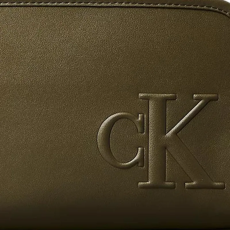 CALVIN KLEIN Polyurethane Camera Bag, Shoulder Bag Women's Green-1