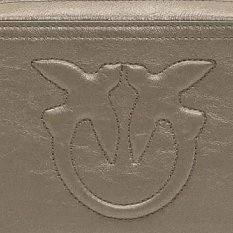 PINKO Calfskin Shoulder Bag Women's Sandy Beige-4