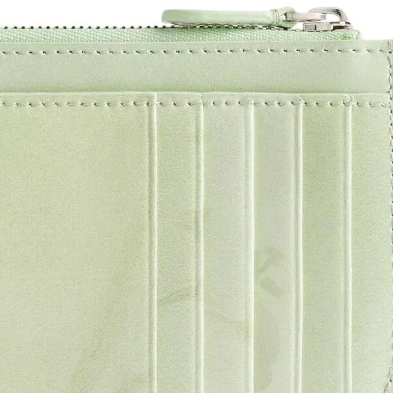 Balenciaga Cash Calfskin Card Holder Large Size Women's Green-3