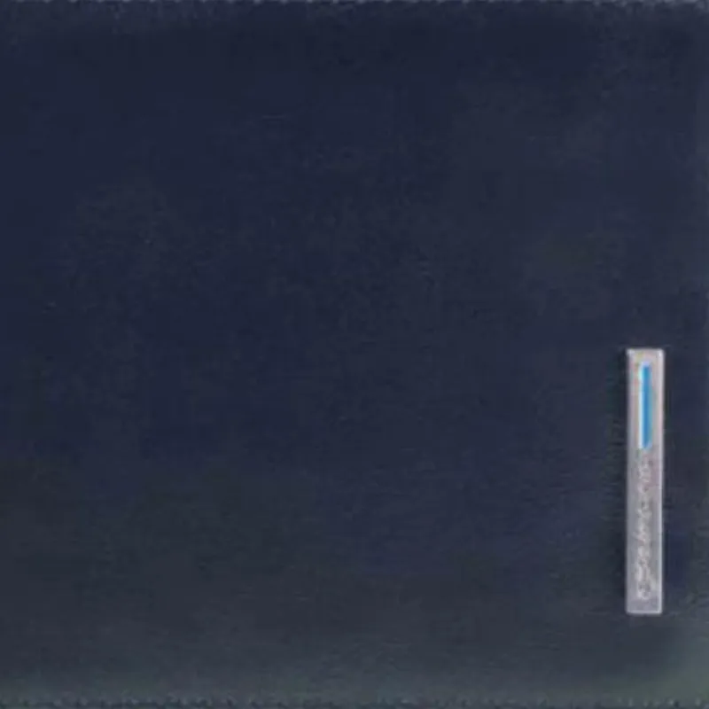 PIQUADRO Leather Card Holder, Wallet Men's Blue-4