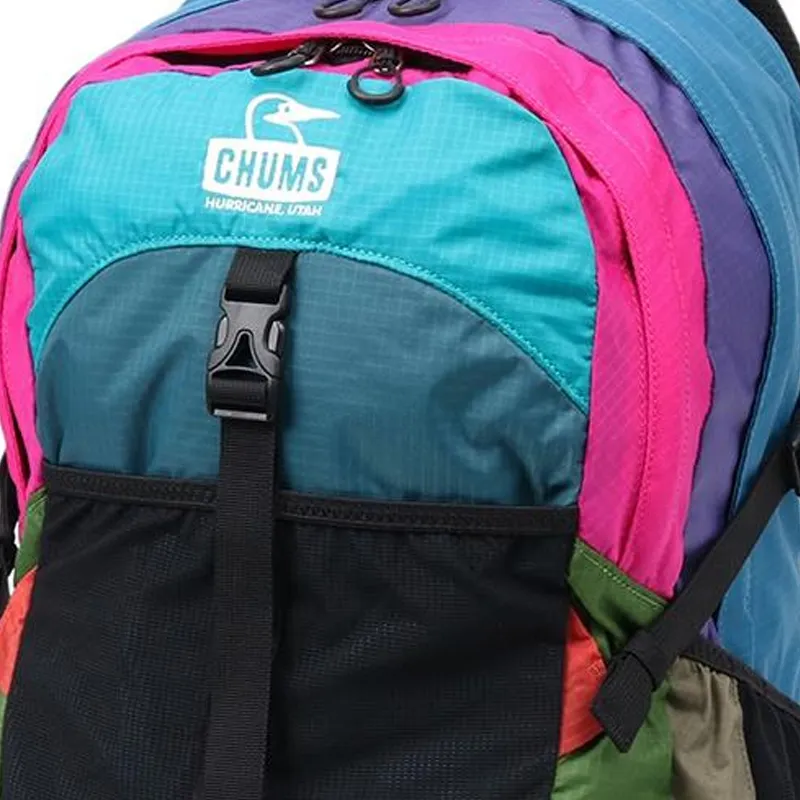 CHUMS Nylon Backpack Unisex Blue & Multicolor-1