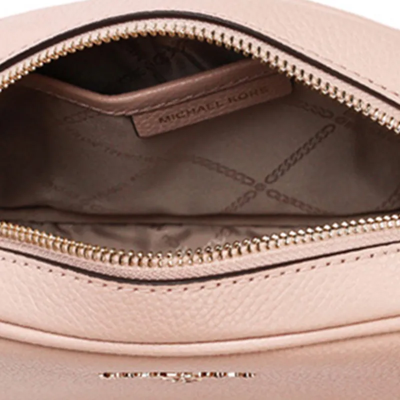 MICHAEL KORS Jet Set Cow Leather Camera Bag, Shoulder Bag Trumpets Women's Nude Pink-3