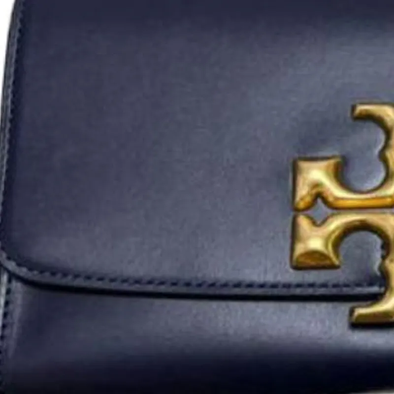 TORY BURCH Eleanor Leather Chain Bag, Crossbody Bag, Shoulder Bag Women's Blue-1