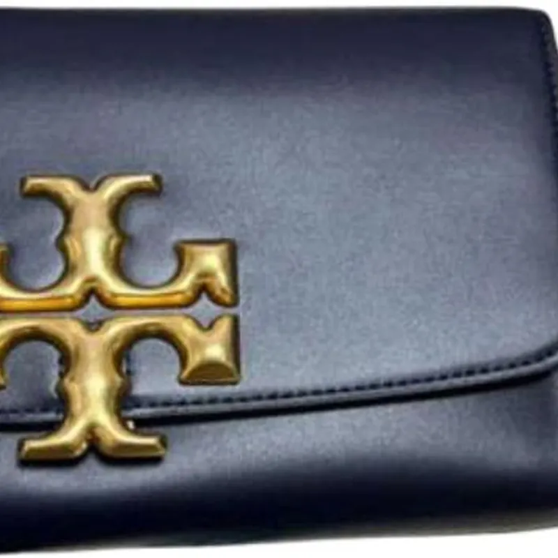 TORY BURCH Eleanor Leather Chain Bag, Crossbody Bag, Shoulder Bag Women's Blue-2