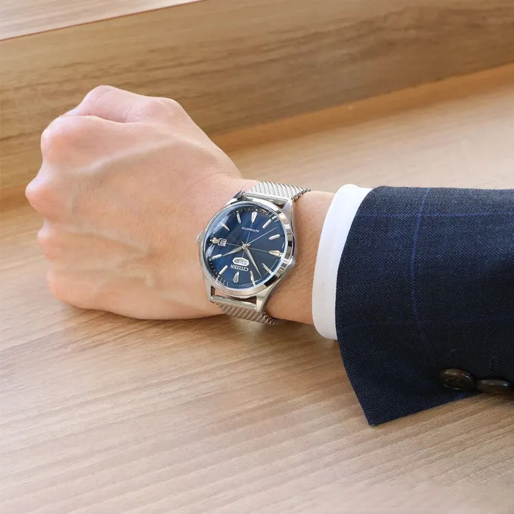CITIZEN Automatic Mechanical Movement Stainless Steel Strap Watch 40.2mm Unisex Blue Dial NH8391 86L-4