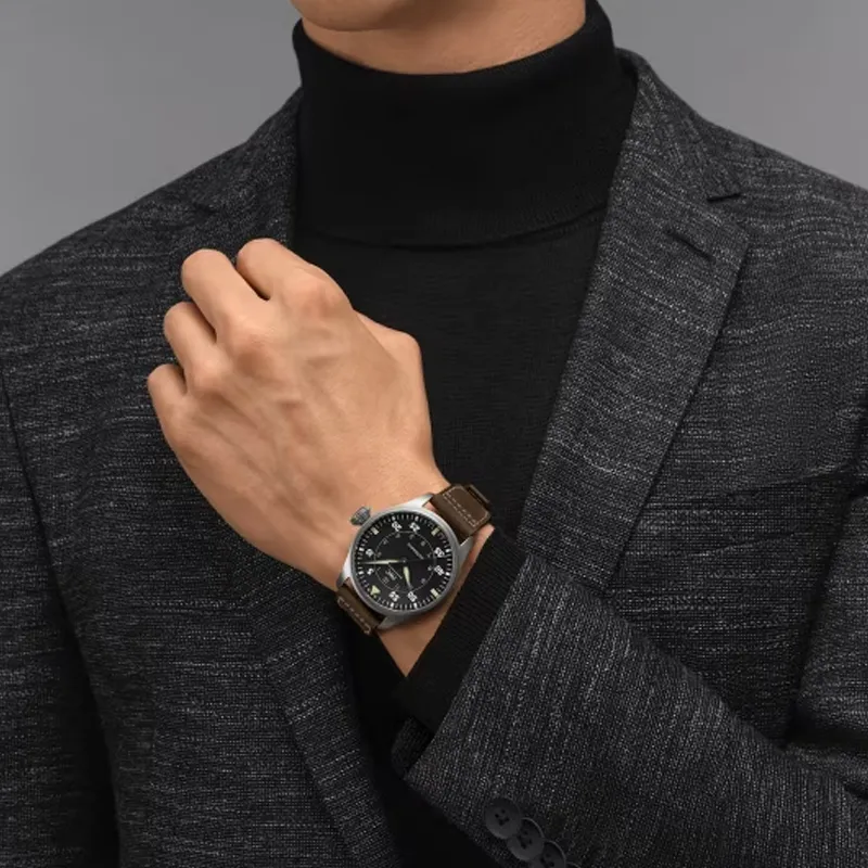 IWC PILOT Automatic Mechanical Movement Men's Watch 40mm Black Dial-4