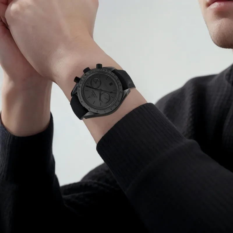OMEGA Super Tyrant Series Professional Moon Watch Automatic Mechanical Movement Men's Watches Watch 44.25mm Black Dial-2
