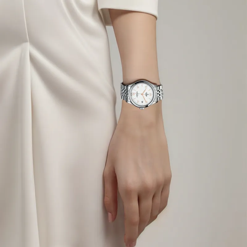 TUDOR 1926 Collection Automatic Mechanical Movement Unisex Watch 36mm White Dial Steel Case Steel Strap-1