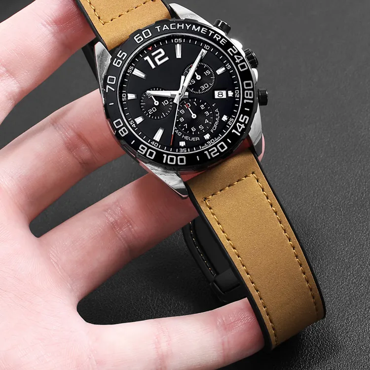 Craftsman Compatibility With Tissot 1853 Speedmaster Watch Band 20 22mm Genuine Leather Material-5