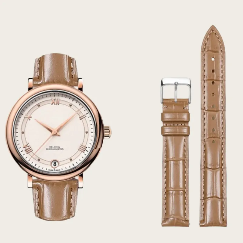 Craftsman Watch Bands Omega Replica 424.23 Women's Strap Superbia Crocodile Pattern Genuine Leather Strap Unisex-1