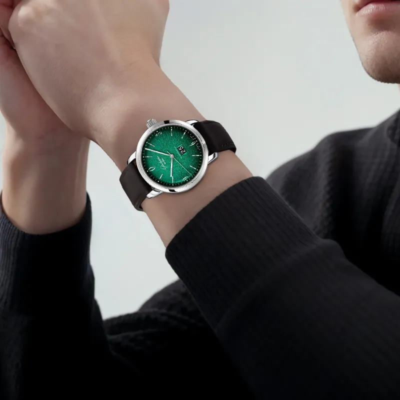 GLASHUTTE ORIGINAL VINTAGE Collection Automatic Mechanical Movement Men's Watch Green Dial-2