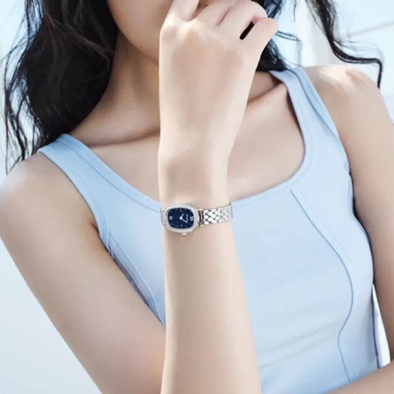 Fiyta Automatic Mechanical Movement Stainless Steel Strap Watch Unisex Blue Dial-7