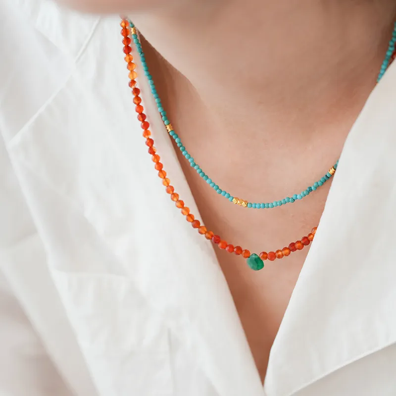 Mountain Naphthalene Seed Bead Necklaces Women's-1