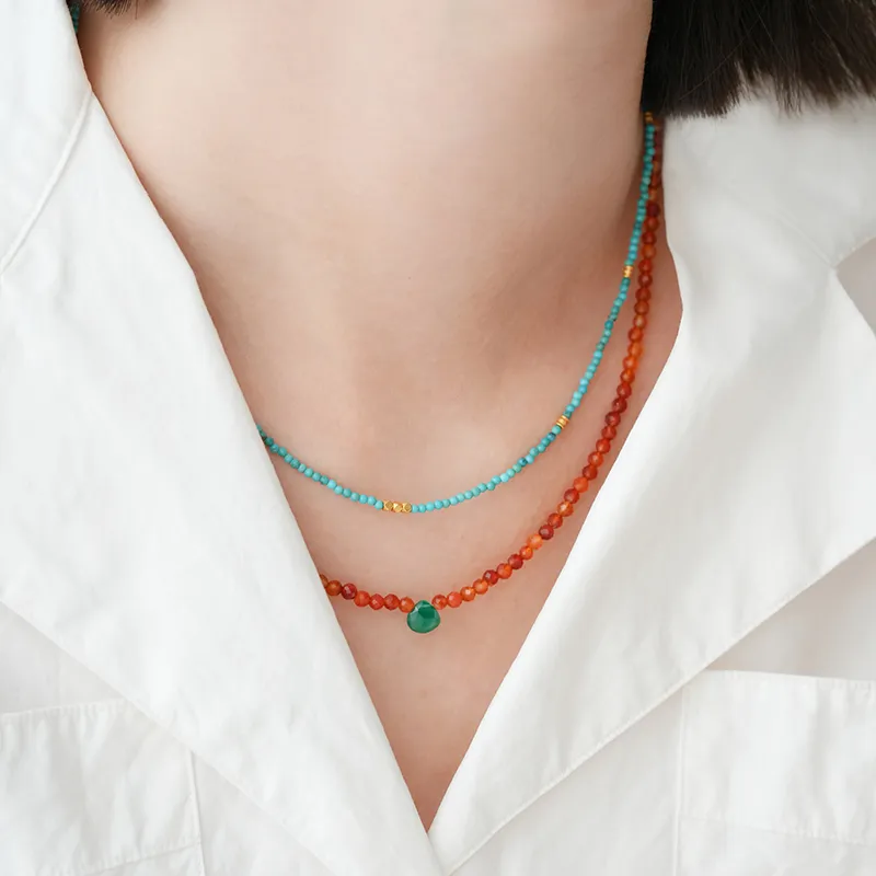 Mountain Naphthalene Seed Bead Necklaces Women's-2
