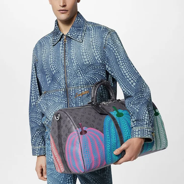 LOUIS VUITTON Lv X Yk Keepall 55 Pumpkin Print-7