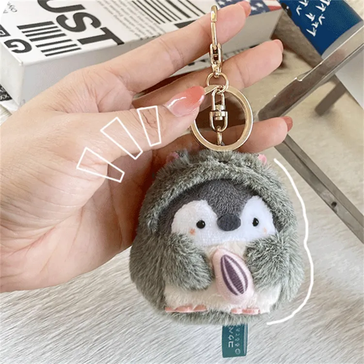 Lan Bao Fan Rabbit Fur Keychain Charm Unisex Green-1