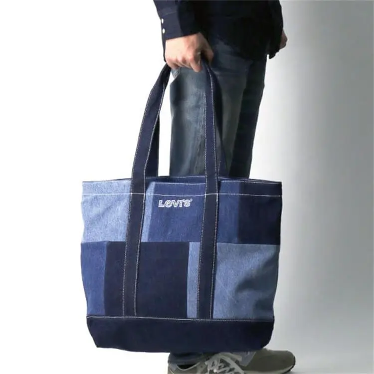 Levi’s Cotton Tote Bag Shopping Bag Shoulder Bag Handbag Regular Men's Blue-3
