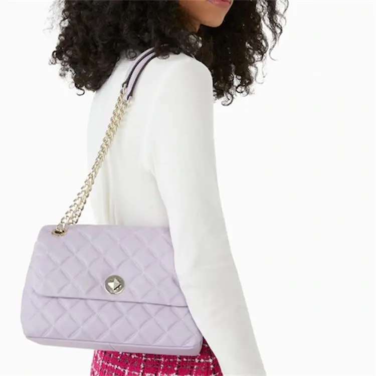 Kate Spade Natalia Leather Envelope Bag Shoulder Bags Women's Taro Purple-4