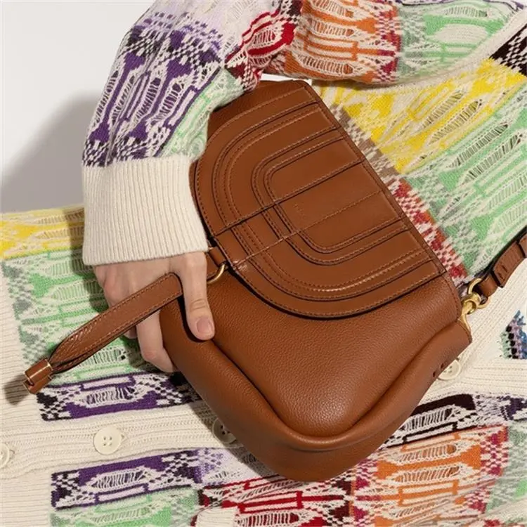Chloe Calfskin Crossbody Bag Shoulder Bag Women's Brown-4