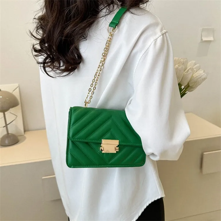 NOMK PU Shoulder Bag Women's White/Rose Red/Khaki/Green/Black-13