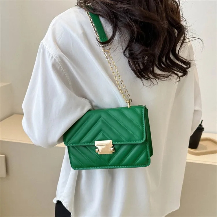 NOMK PU Shoulder Bag Women's White/Rose Red/Khaki/Green/Black-12