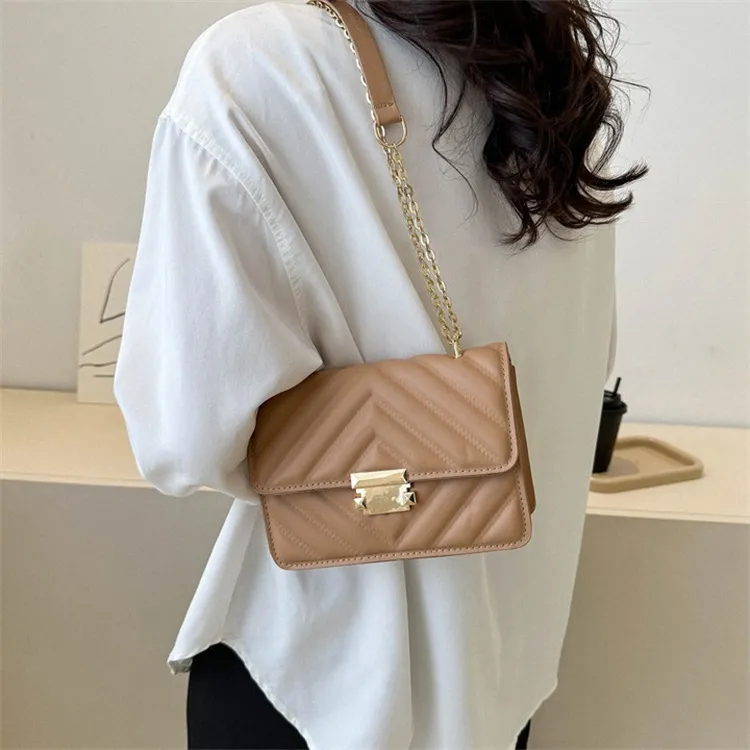 NOMK PU Shoulder Bag Women's White/Rose Red/Khaki/Green/Black-8